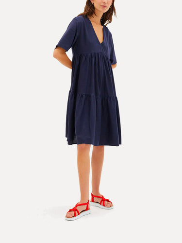 Fresia Hemp Dress - Navy
